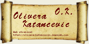 Olivera Katančević vizit kartica